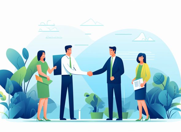 People Shaking Hands in Group