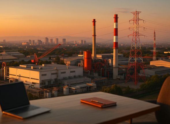 Panorama kawasan industri Karawang–Subang yang berkembang pesat sebagai ilustrasi tren industri Jabodetabek 2026 dan meningkatnya kebutuhan talenta teknis.